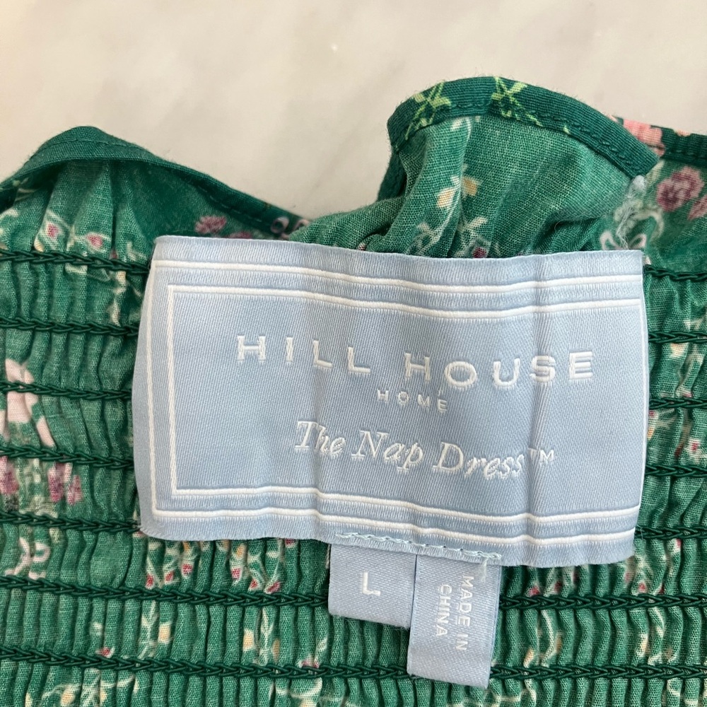 Hill House Nap Dress - Emerald Trellis - Picture 2 of 4